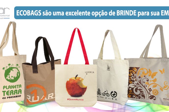 ecobags são uma escelente opcao de brinde para sua empresa Roar mochilas personalizadas e material promocional