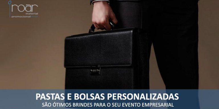 pastas e bolsas sao otimos brindes para seu evento empresarial Roar mochilas personalizadas